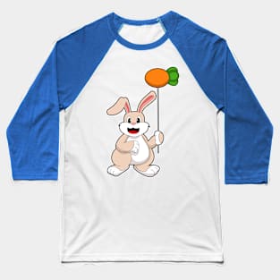 Rabbit with Carrot as Balloon Baseball T-Shirt